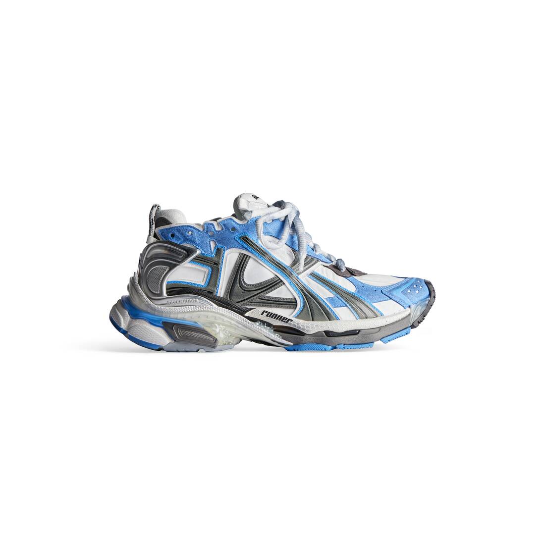 Men’s Runner Sneaker in Blue/white/grey - Image 1